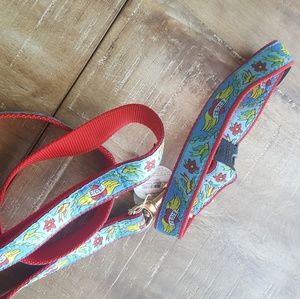 Dog collar and matching leash